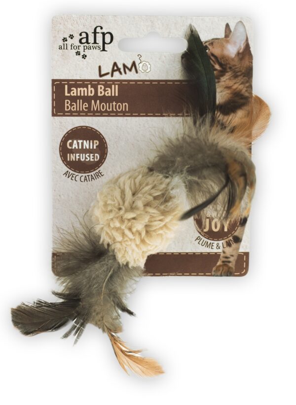 AFP Lambswool-Lamb Ball with bird sound Catnip - immagine 2