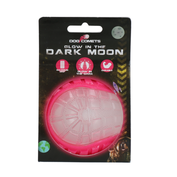 Dog Comets Glow in the Dark Moon Pink M