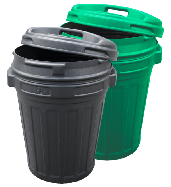 Storage Bucket with lid Green 70 litre