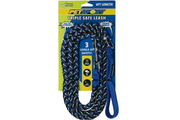 Triple Safe 6ft Leash Blue