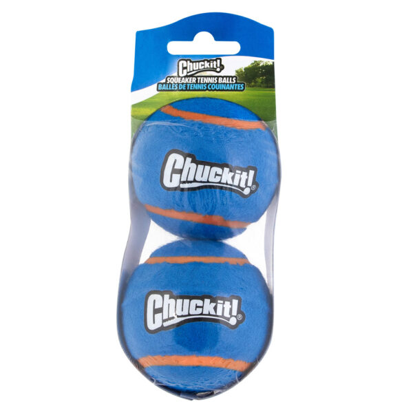 Chuckit Squeaker tennis ball md 2pk