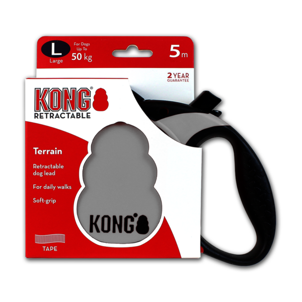 KONG Retractable Leash Terrain Grey L (5m/50kg) - immagine 2