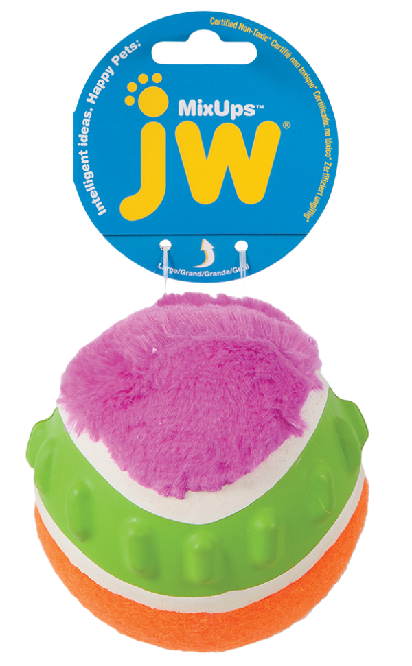 JW Mixups Ribbed Ball L 10 cm