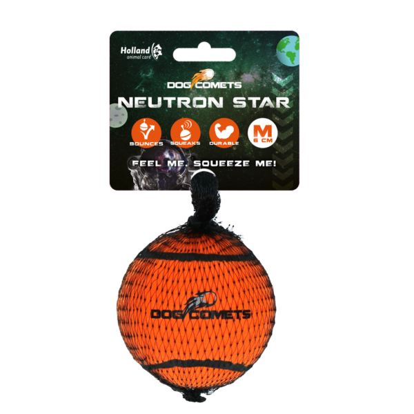 Dog comets Neutron Star Orange 1pc with Squeaker