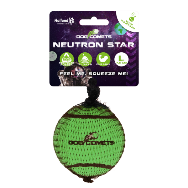 Dog comets Neutron Star Tennisbal met pieper L Groen 1st